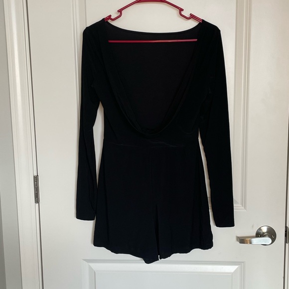 PLT Cowl Back Stretch Romper - Picture 2 of 5
